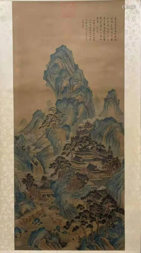 Qian Weicheng Landscape Painting on Silk, 18th Century