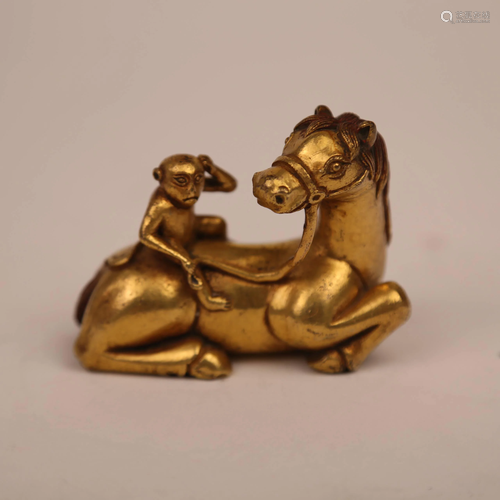 19th century gilt bronze Immediately sealing hou