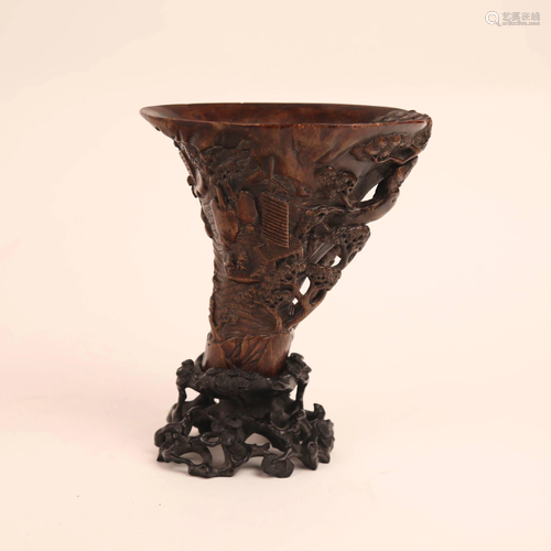 Agarwood carved goblet from the 18th century