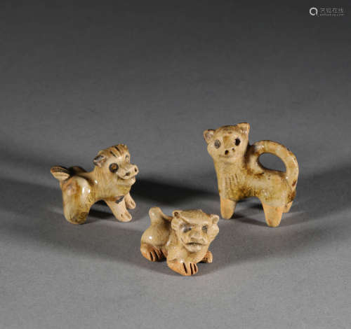 A group of Cizhou kiln animals in Song Dynasty