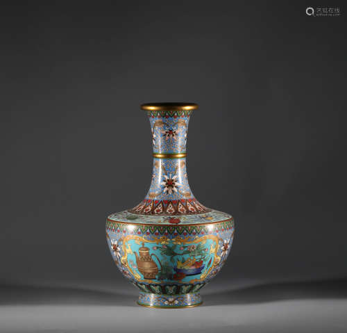 Cloisonne bottle in late Qing Dynasty