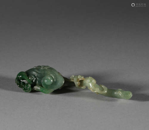 Qing Dynasty Jade Ganoderma lucidum Ruyi