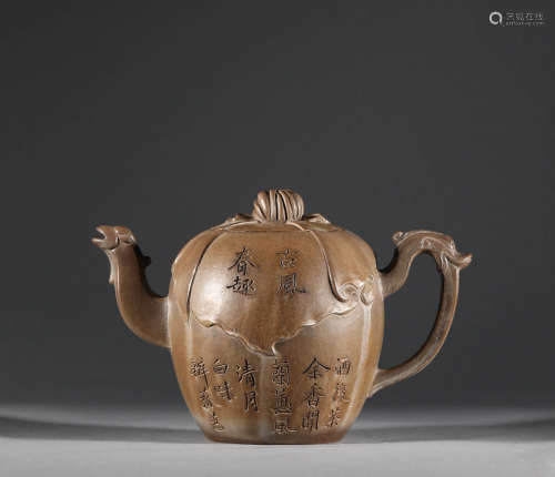 Purple clay pot of Qing Dynasty