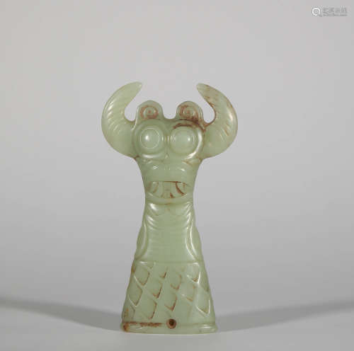 Red Mountain Jade ox head
