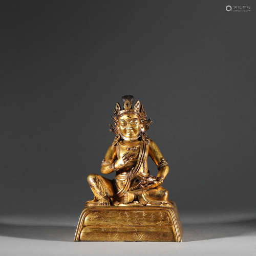 Bronze gilt Buddha in Qing Dynasty