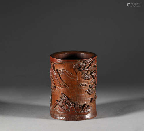 Bamboo penholder in Qing Dynasty