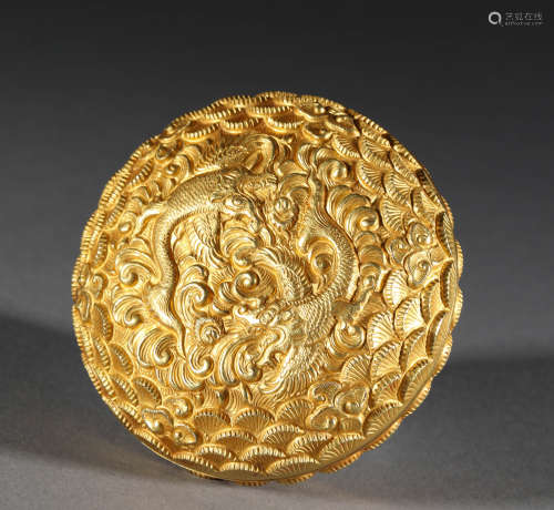 Pure gold box of Liao Dynasty