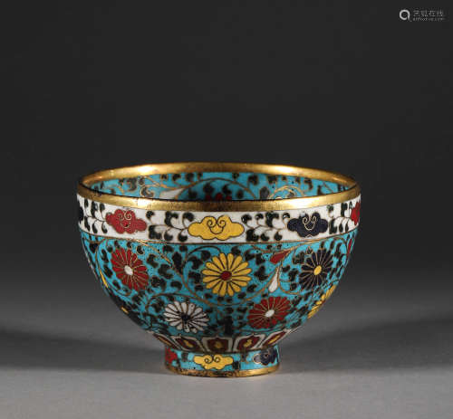 Cloisonne bowl in Qing Dynasty