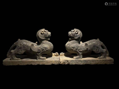 A pair of beasts to ward off evil spirits in the southern an...