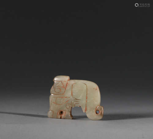 Jade Elephant of Han Dynasty