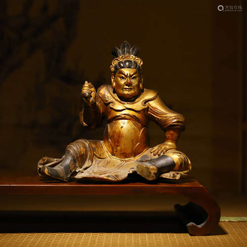 荚筑天王力士像A WOOD VAJRAPANIBALIN STATUE