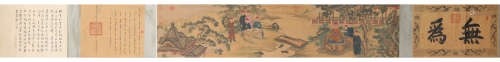 郎世宁人物精品A Chinese Figures Painting Hand Scroll, Lang S...