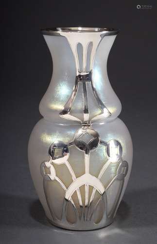 Kleine irisierenden Jugendstil Vase mit geometrisc | Small i...