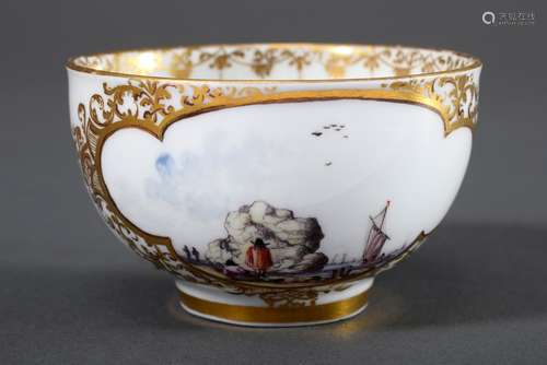 Meissen Obertasse mit polychromer Bemalung in de | Meissen c...