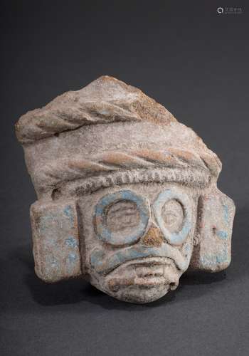 Maskenfragment des aztekischen Regen- und Wetter | Fragment ...