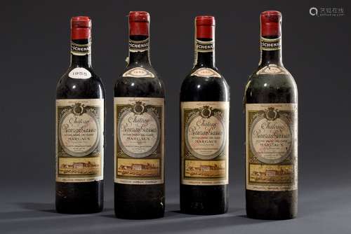 4 Flaschen Rotwein: 1955 