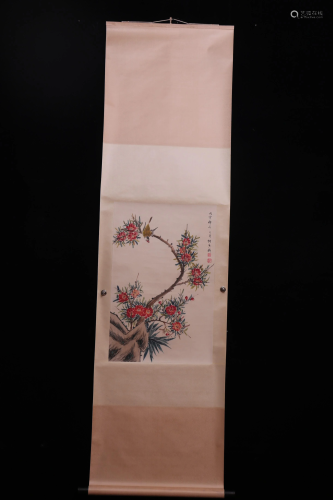 A Chinese Scroll Painting, He Xiangning Mark