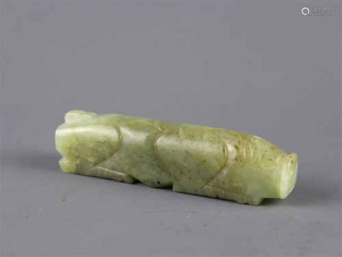 A Chinese Carved Jade Dargon Shaped Ornament