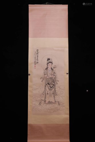 A Chinese Scroll Painting , Zhang Daqian Mark