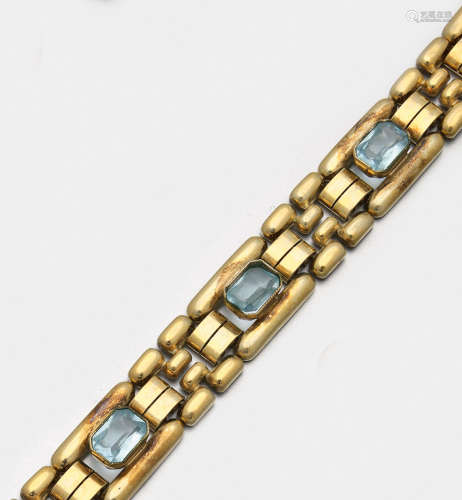 Aquamarin-Armband aus den 50er Jahren