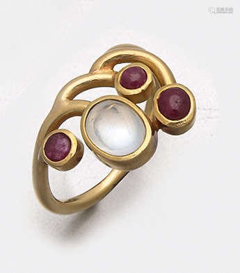 Mondstein-Ring von Johanna-Irene Stiefel aus den 90er Jahren