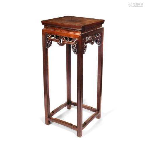A TALL HONGMU STAND Late Qing Dynasty