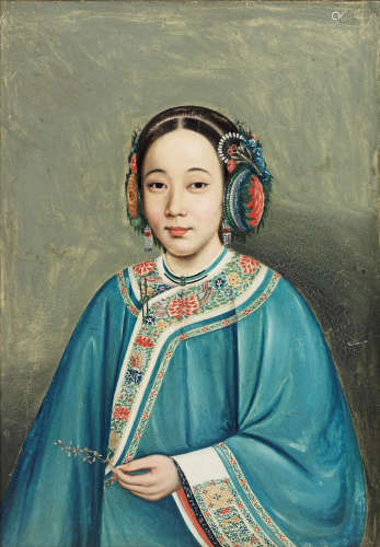 SCHOOL OF LAMQUA (CIRCA 1830-1850) Portrait of a Beauty