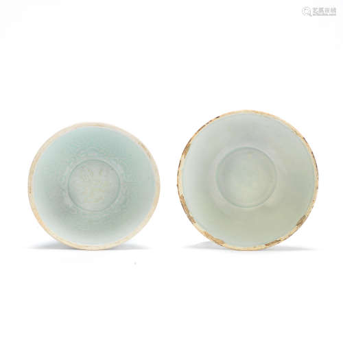 TWO QINGBAI BOWLS Song Dynasty