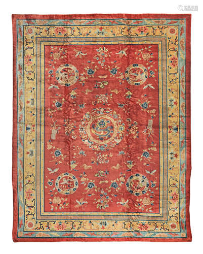 A PEKING CARPET Circa 1900