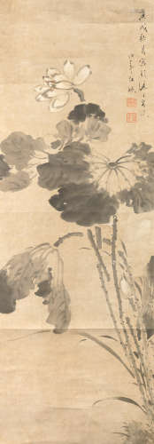 ATTRIBUTED TO REN YI (REN BONIAN 1840-1895) White lotus and ...