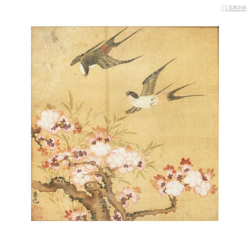 LÜ JI (18th/19th CENTURY) Swallows and prunus