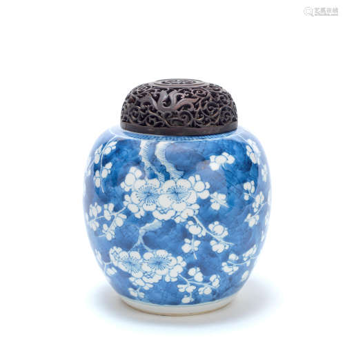 A BLUE AND WHITE GINGER JAR Kangxi