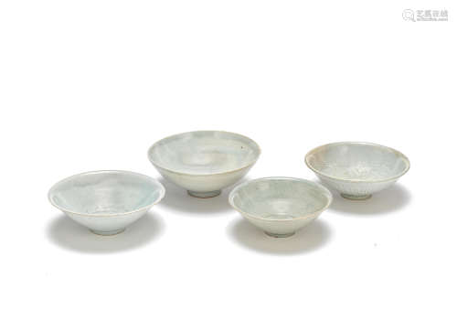 A GROUP OF FOUR QINGBAI BOWLS Song/Yuan Dynasty