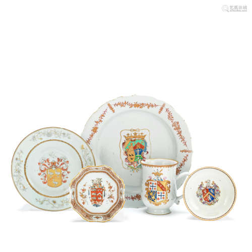 A GROUP OF CHINESE ARMORIAL PORCELAIN Qianlong