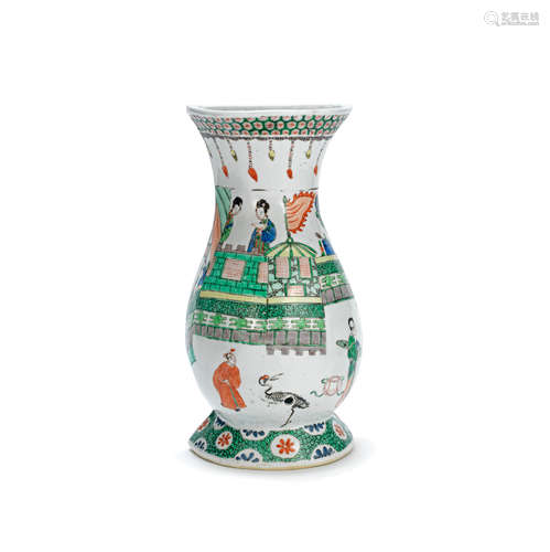 A FAMILLE VERTE WALL VASE Kangxi