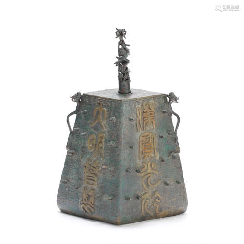 A LARGE ARCHAIC STYLE BRONZE BELL