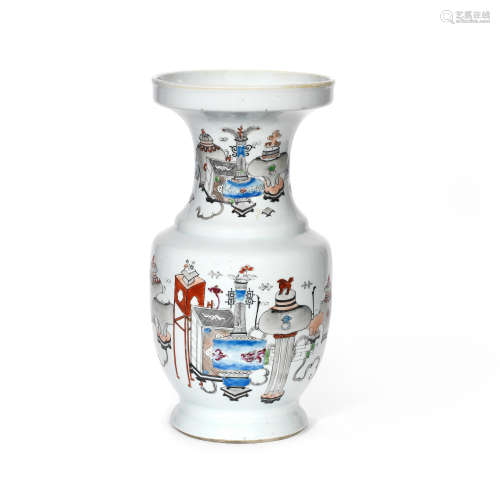 A POLYCHROME ENAMELLED VASE Late Qing Dynasty