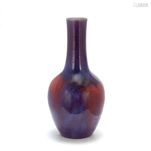 A LARGE FLAMBÉ-GLAZED BOTTLE VASE 19th century