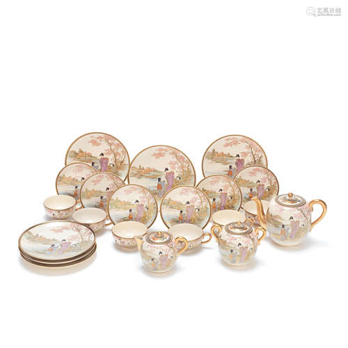 A SATSUMA TEA SERVICE Meiji Period