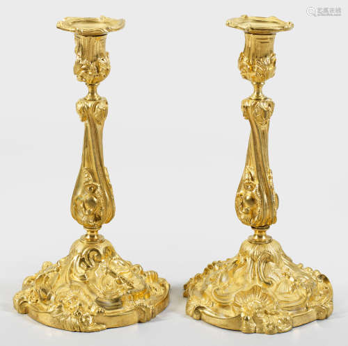 Paar Tafelleuchter im Louis XV-Stil
