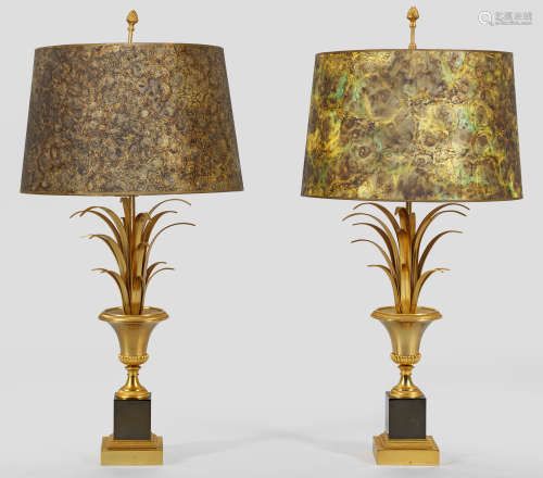 Zwei extravagante Tischlampen im Stil von Maison Jansen
