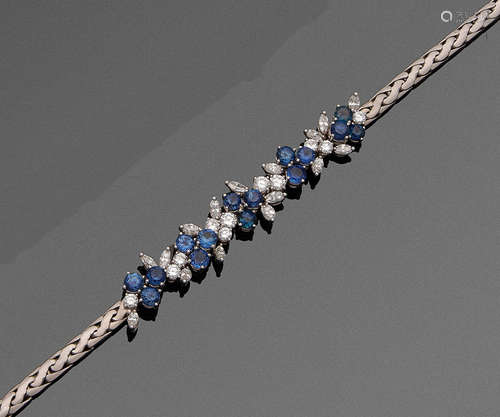 Feines Saphir-Diamantarmband