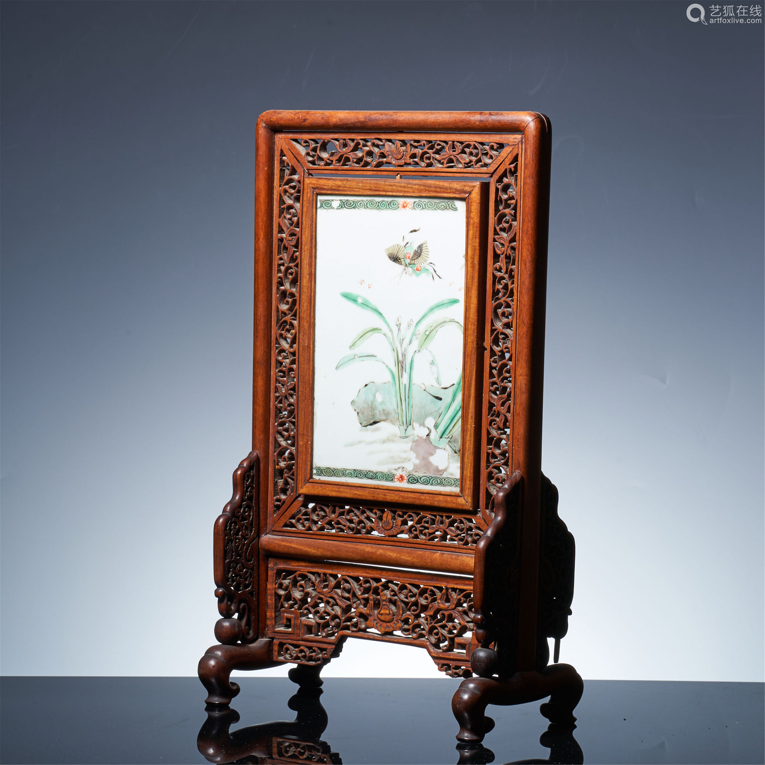梨花木花鸟瓷板插屏 Deal Price Picture 梨花木花鸟瓷板插屏 Deal Price Picture