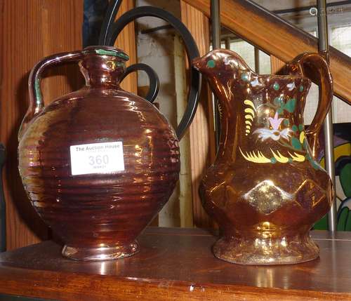 Lustreware flagon and jug