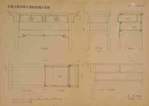 Dessin architectural de Lin Huiyin 1