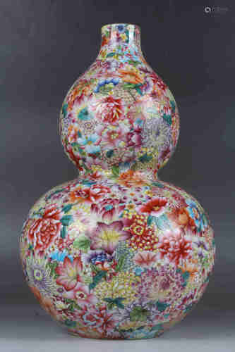 Vase de calabash peint en pastel