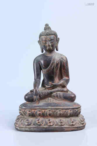 Statue de Bouddha de cuivre