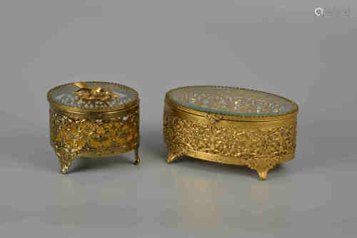 Boîte à bijoux en bronze du XIXe siècle France
