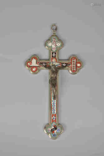 Croix mosaïque italienne du XIXe siècle