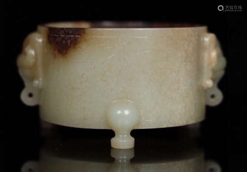 HETIAN JADE CARVED CENSER